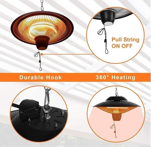 Waterproof infrared table heater